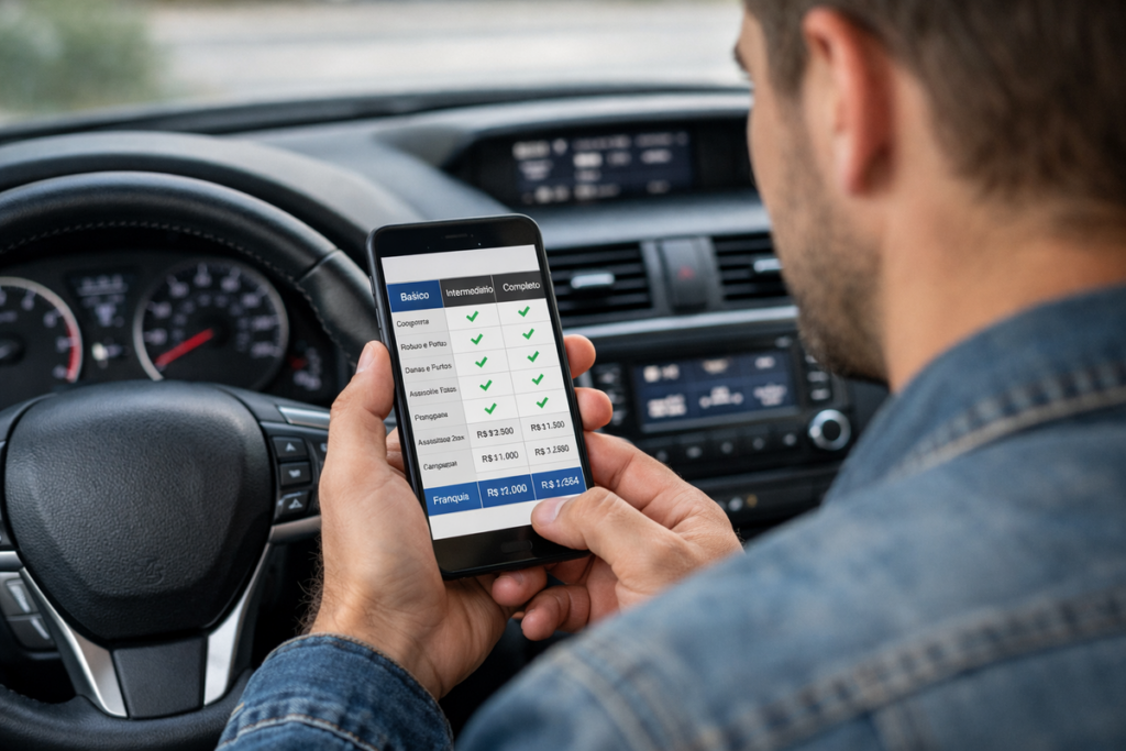 Comparação digital orienta busca por seguro de carro em 2026