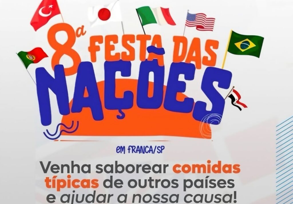 Venha viver momentos especiais na Festa das Nações, promovida pela Casa de Apoio IANSA! Serão 4 dias de muita cultura, sabores e solidariedade na Praça da Capelinha, com atrações para toda a família, comidas típicas de diversos países, pratos incríveis e um ambiente acolhedor e familiar. A festa começa hoje, quinta, e prossegue até o sábado, a partir das 19h e encerra no domingo, das 11h às 17h. Mais do que uma grande festa, este é um gesto de amor ao próximo. Sua presença e colaboração ajudam o IANSA a continuar acolhendo e apoiando quem mais precisa. Participe, convide sua família e amigos e faça parte dessa corrente de solidariedade.