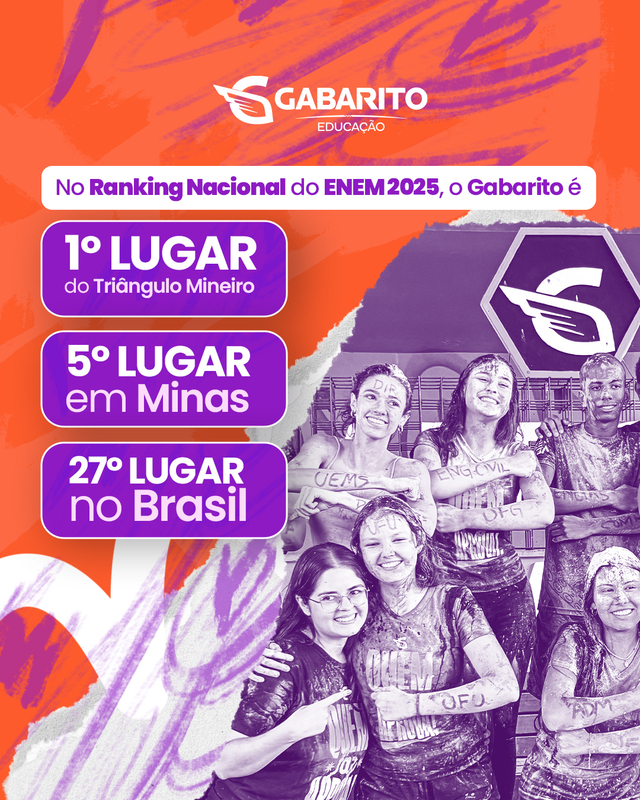 Gabarito Educação conquista 5ª posição no ENEM em Minas Gabarito Educação conquista 5ª posição no ENEM em Minas