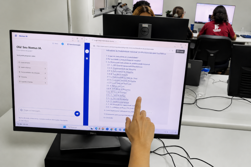 Nomus leva ERP industrial à sala de aula Nomus leva ERP industrial à sala de aula