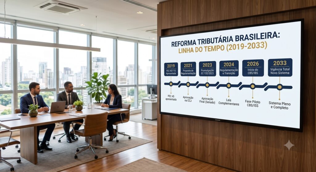 Reforma tributária orienta empresas com linha do tempo Reforma tributária orienta empresas com linha do tempo