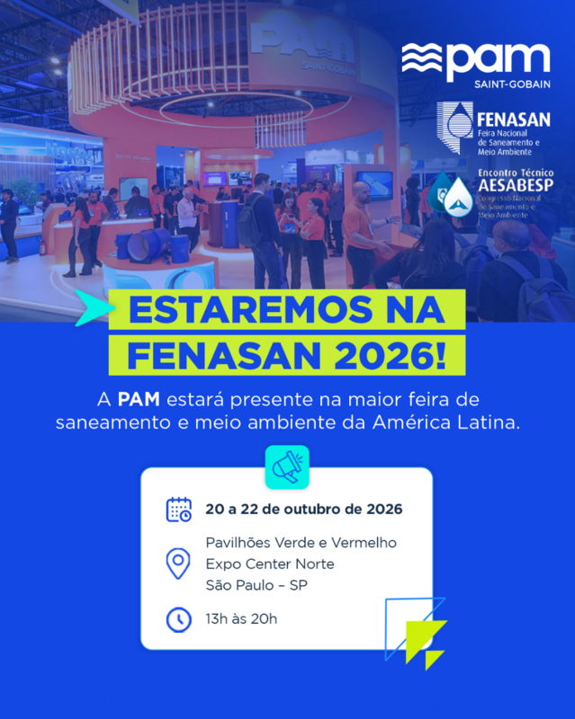 PAM Saint-Gobain amplia oferta de redes de esgoto na Fenasan PAM Saint-Gobain amplia oferta de redes de esgoto na Fenasan