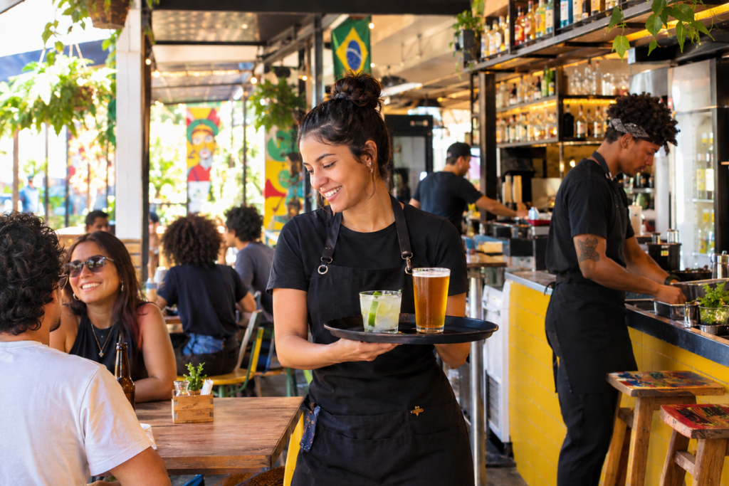 Bares e restaurantes são o 2º setor que mais contrata jovens Bares e restaurantes são o 2º setor que mais contrata jovens
