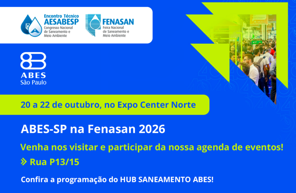 ABES-SP debate inovação e segurança hídrica na Fenasan 2026 ABES-SP debate inovação e segurança hídrica na Fenasan 2026