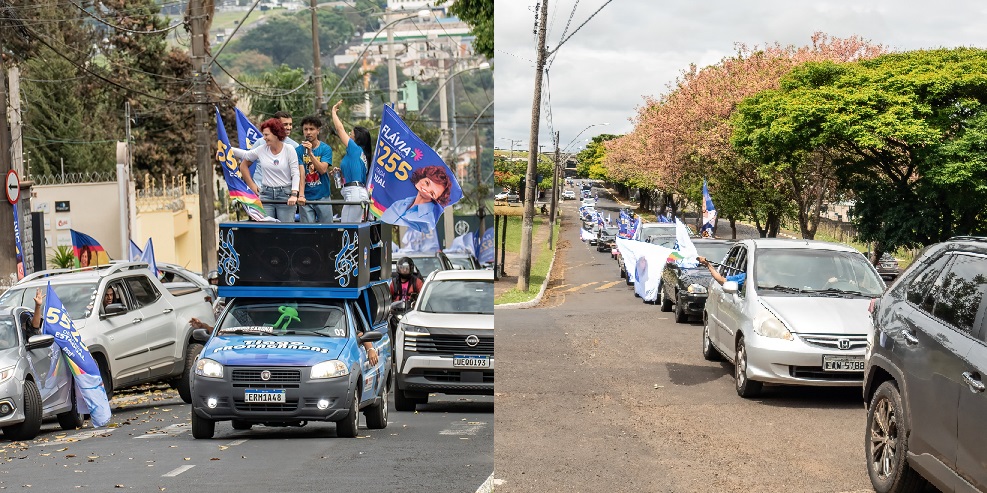 Flávia Lancha faz carreata em Franca e destaca mobilização regional no último dia da campanha