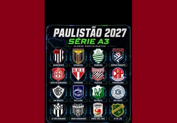 Campeonato Paulista da série A-3 poderá ter um novo formato de disputa a partir de 2027